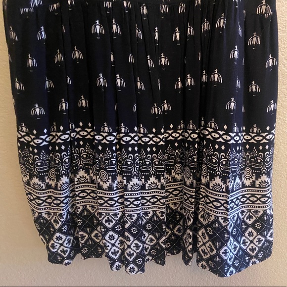 MINKPINK | Native Nights Black & White Pattern Boho Mini Dress Size M - Picture 3 of 5